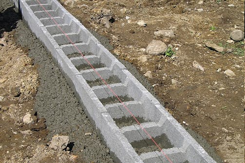 Fundablokke Støttemur fundablokke